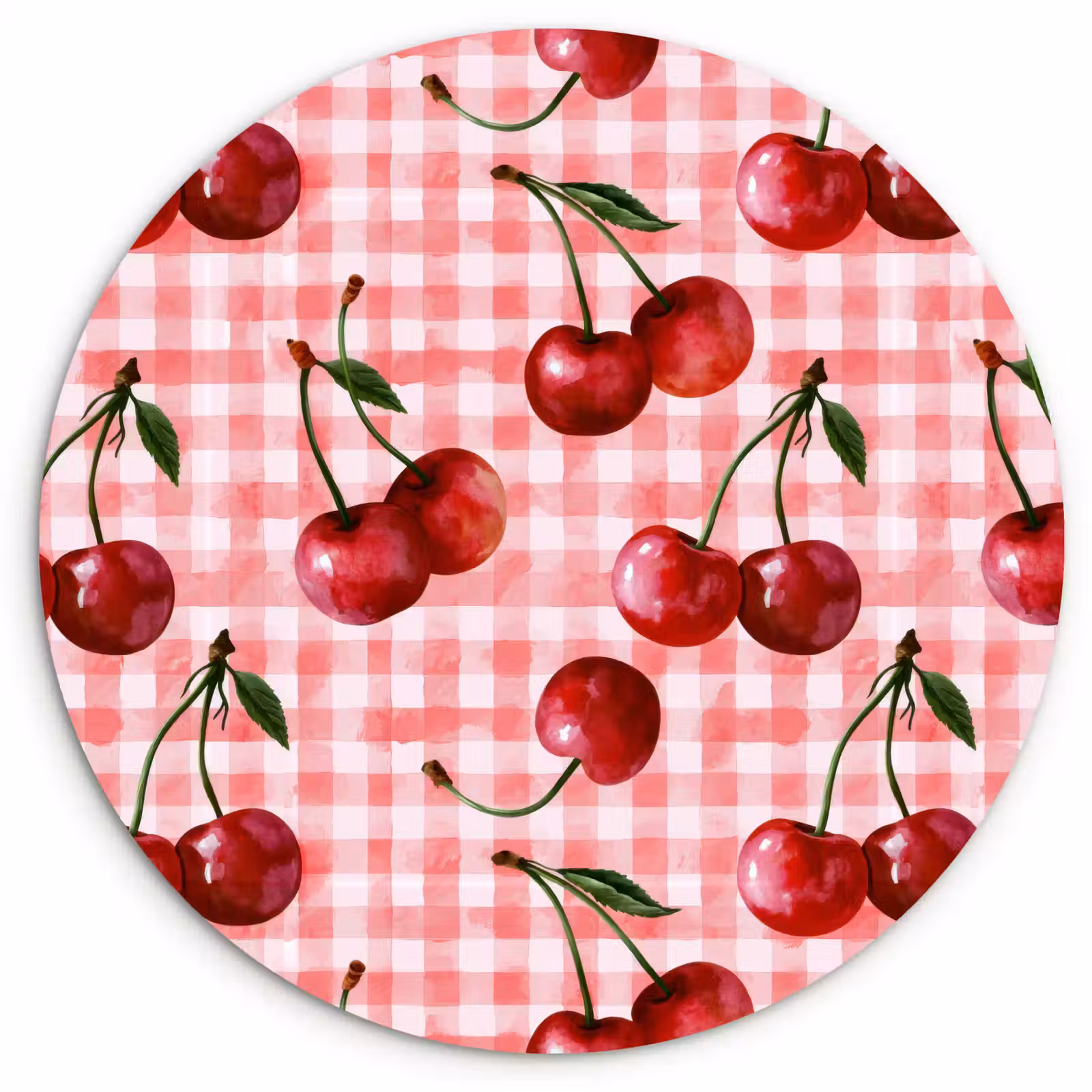 Muurcirkel - Kersen - Blokken - Rood — 1