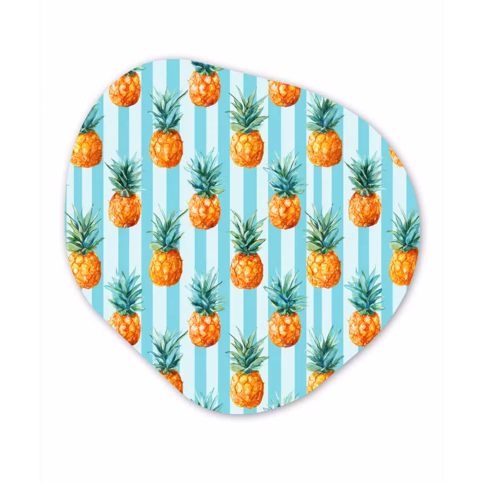 Organische schilderij - Aluminium - Ananas - Strepen - Groen — 1