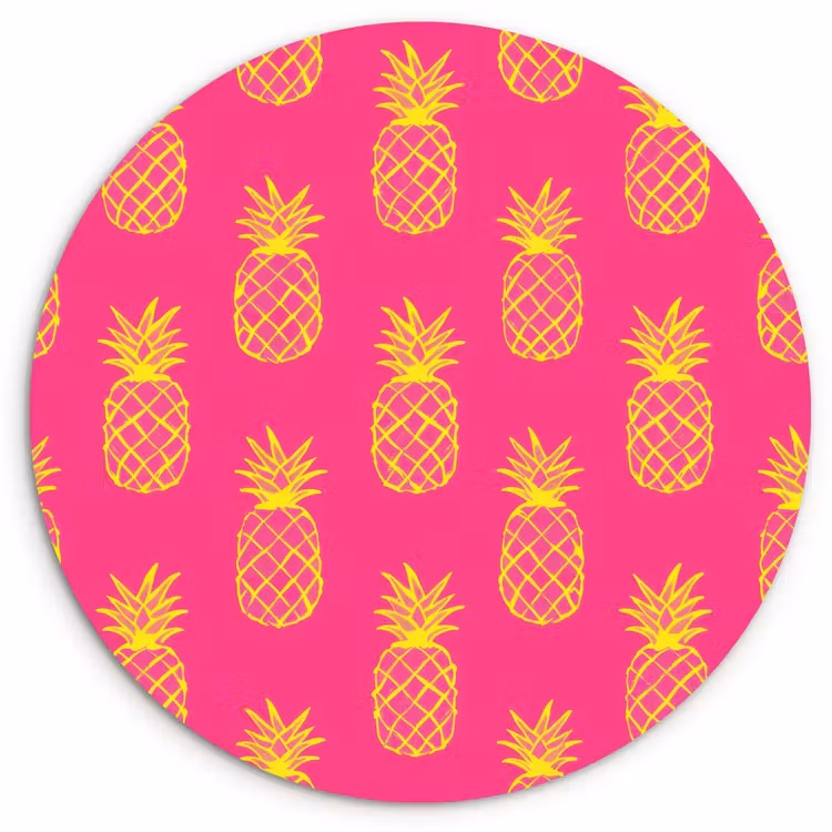Muurcirkel - Ananas - Trendy - Roze — 1