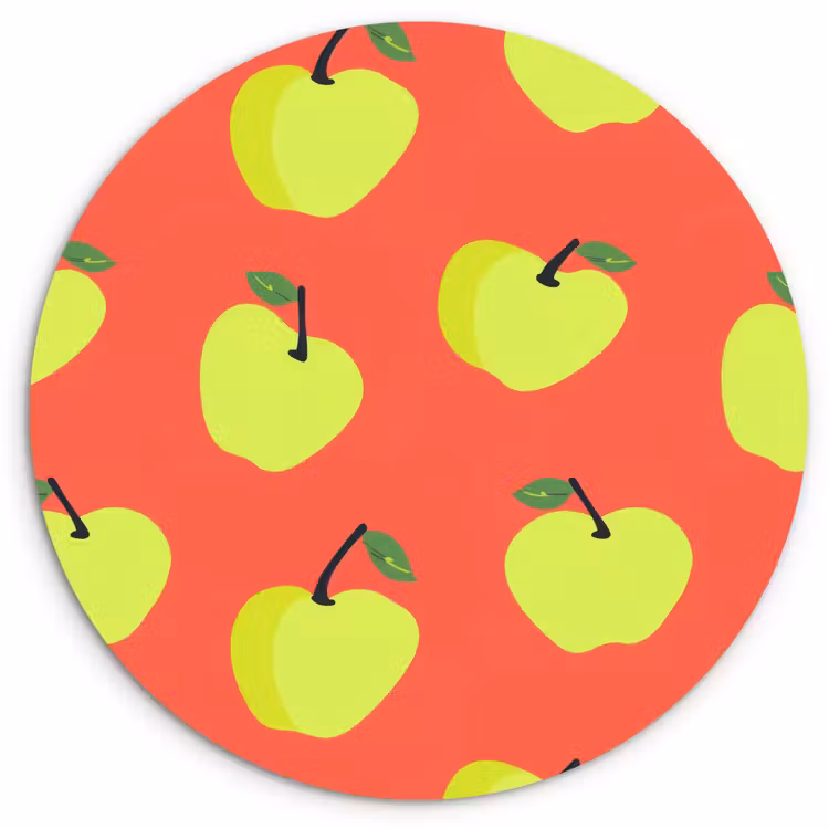 Muurcirkel - Appels - Modern - Groen — 1