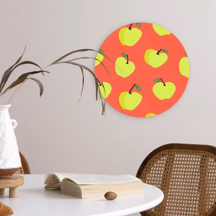 Muurcirkel - Appels - Modern - Groen — 4