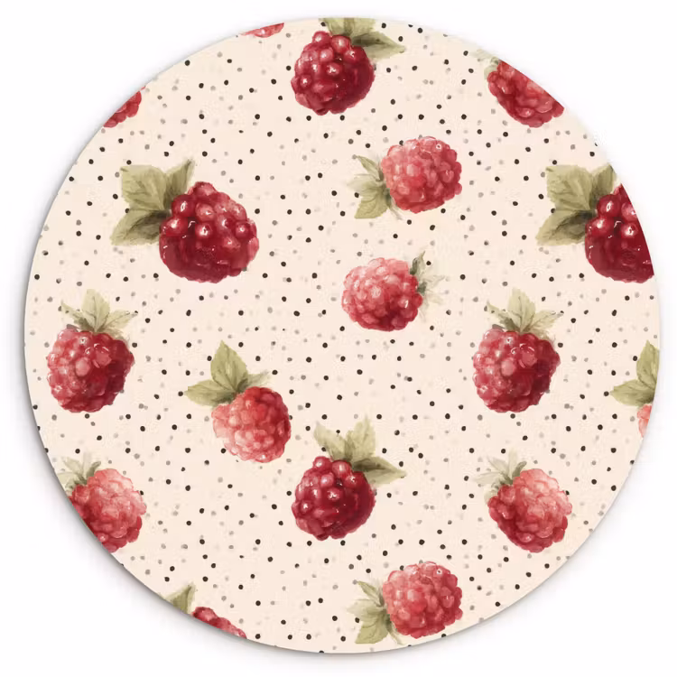 Muurcirkel - Framboos - Stippen - Rood — 1