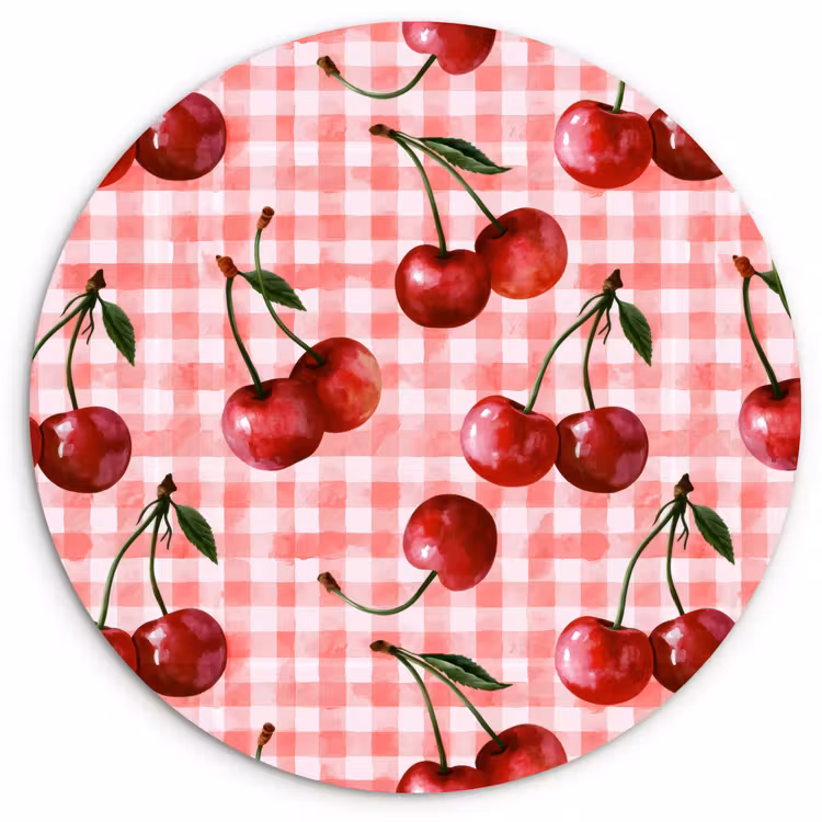 Muurcirkel - Kersen - Blokken - Rood — 1