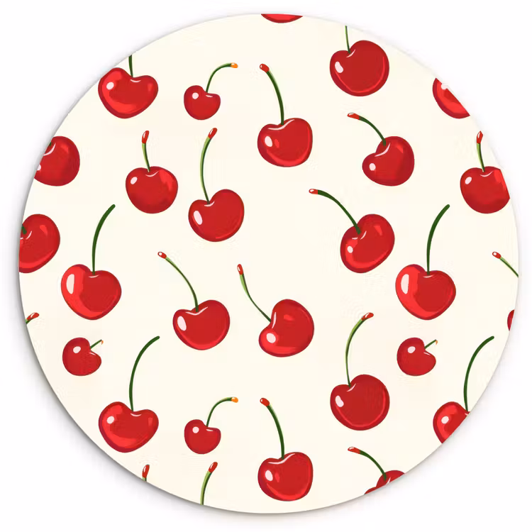Muurcirkel - Kersen - Minimalistisch - Rood — 1