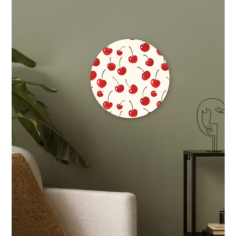 Muurcirkel - Kersen - Minimalistisch - Rood — 3