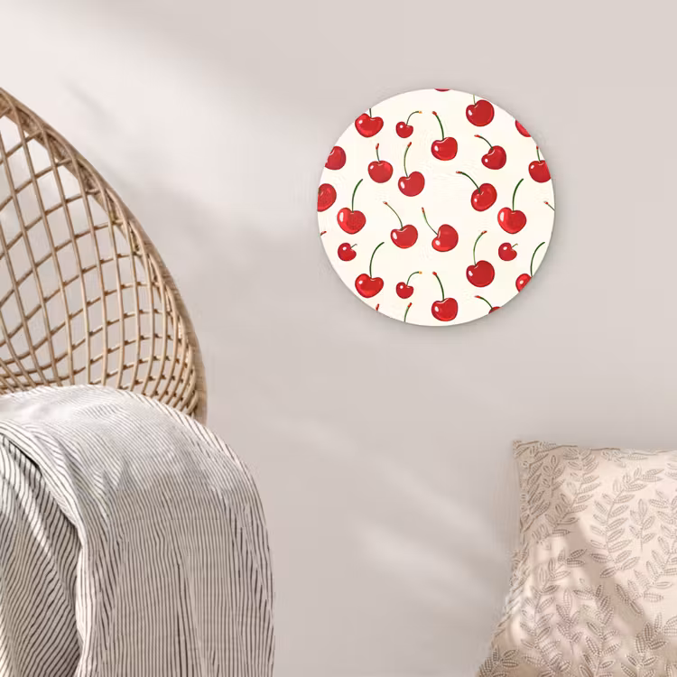 Muurcirkel - Kersen - Minimalistisch - Rood — 5