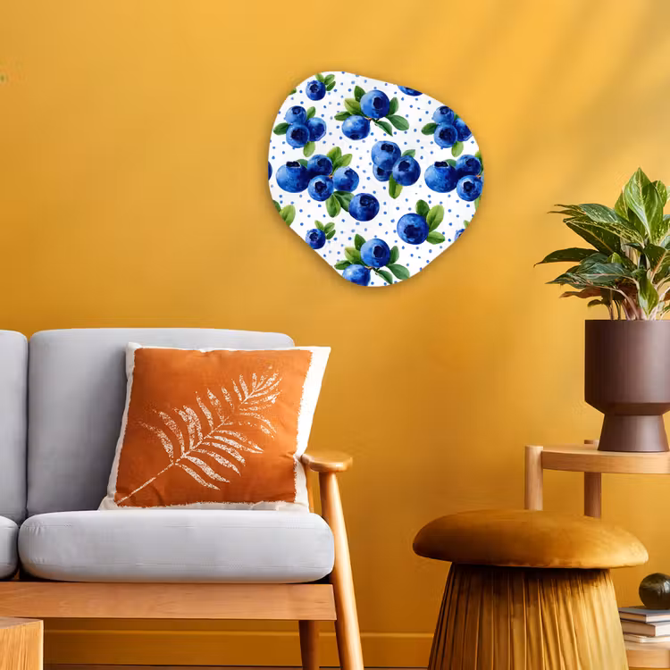 Organisch schilderij - Forex - Bessen - Patroon - Blauw — 3