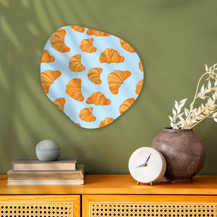 Organisch schilderij - Forex - Croissant - Speels - Blauw — 2