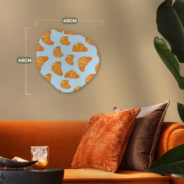 Organisch schilderij - Forex - Croissant - Speels - Blauw — 4