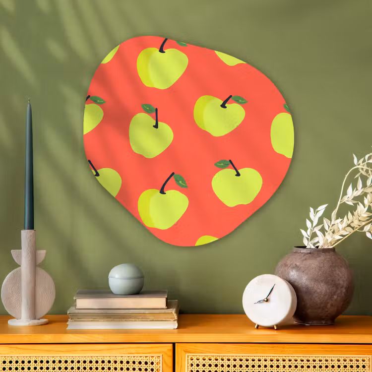 Organische schilderij - Aluminium - Appels - Modern - Groen — 2