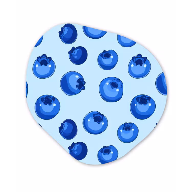 Organische schilderij - Aluminium - Bessen - Modern - Blauw — 1