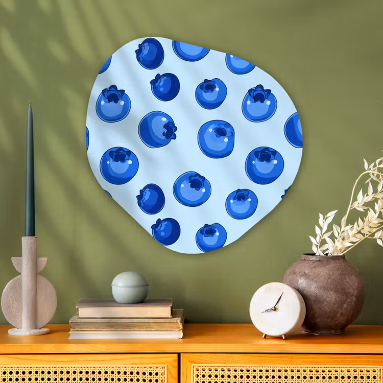 Organische schilderij - Aluminium - Bessen - Modern - Blauw — 2