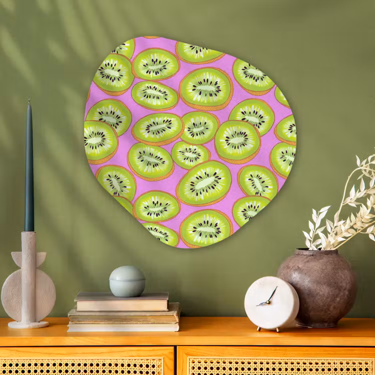 Organische schilderij - Aluminium - Kiwi - Speels - Groen — 2