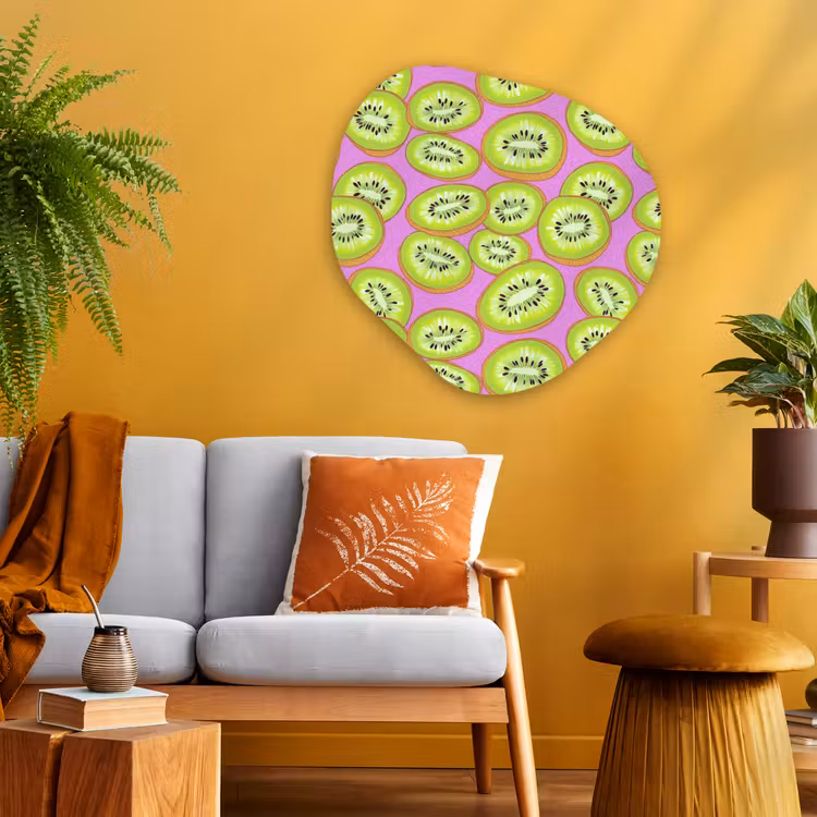 Organische schilderij - Aluminium - Kiwi - Speels - Groen — 3