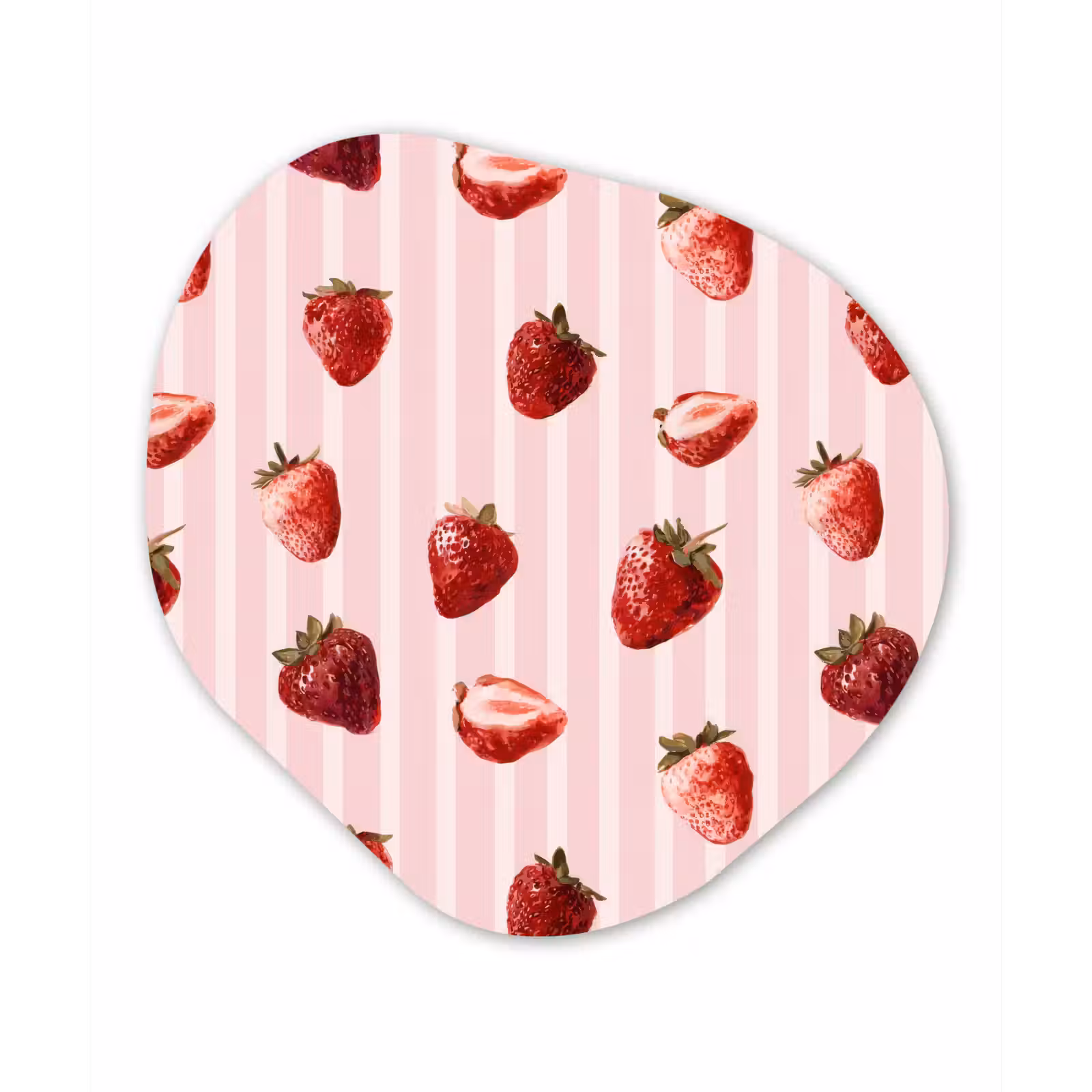 Organisch schilderij - Forex - Strepen - Aardbei - Roze — 1