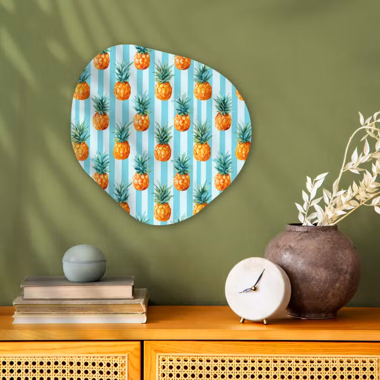 Organisch schilderij - Forex - Ananas - Strepen - Groen — 2