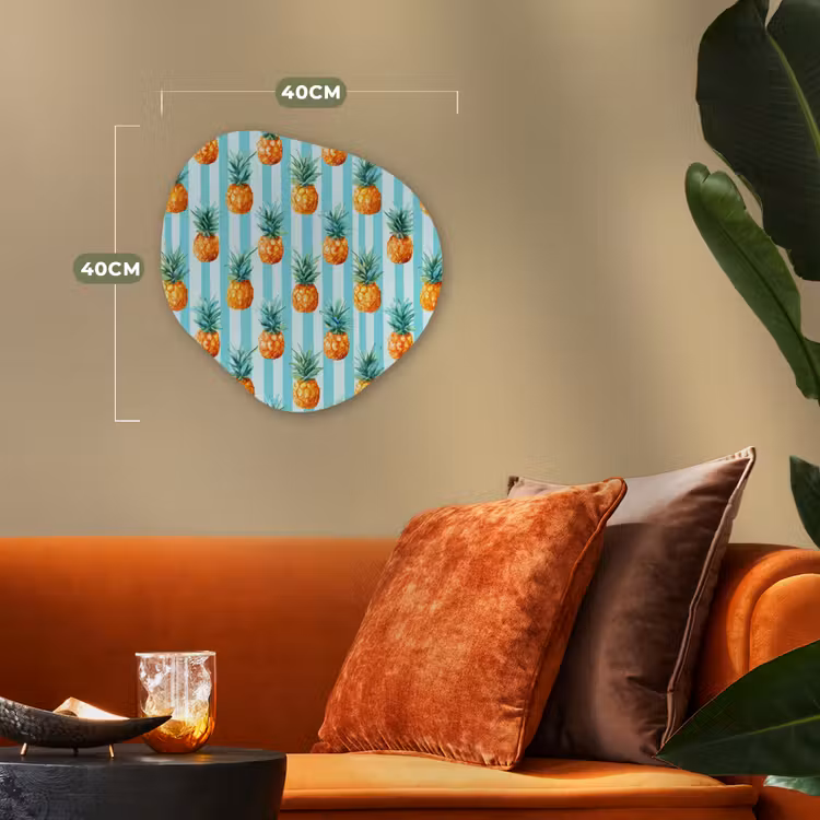 Organisch schilderij - Forex - Ananas - Strepen - Groen — 4