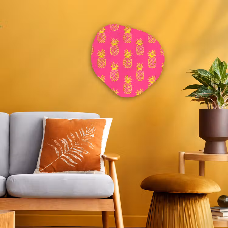Organisch schilderij - Forex - Ananas - Trendy - Roze — 3