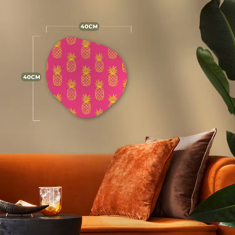 Organisch schilderij - Forex - Ananas - Trendy - Roze — 4