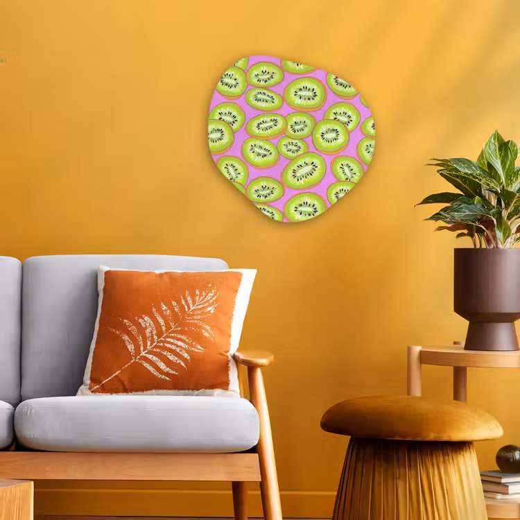 Organisch schilderij - Forex - Kiwi - Speels - Groen — 3