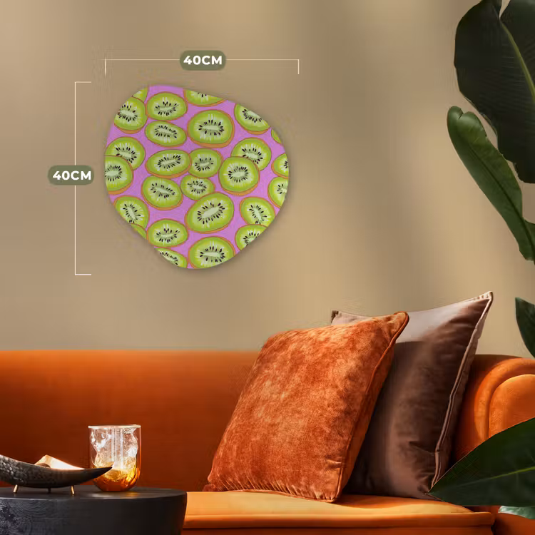 Organisch schilderij - Forex - Kiwi - Speels - Groen — 4