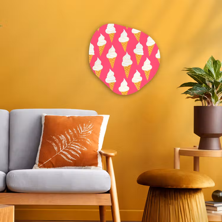 Organisch schilderij - Forex - Softijs - Horentje - Roze — 3