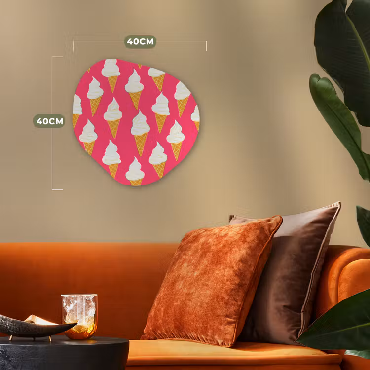 Organisch schilderij - Forex - Softijs - Horentje - Roze — 4