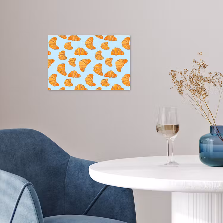 Poster - Croissant - Speels - Blauw — 4