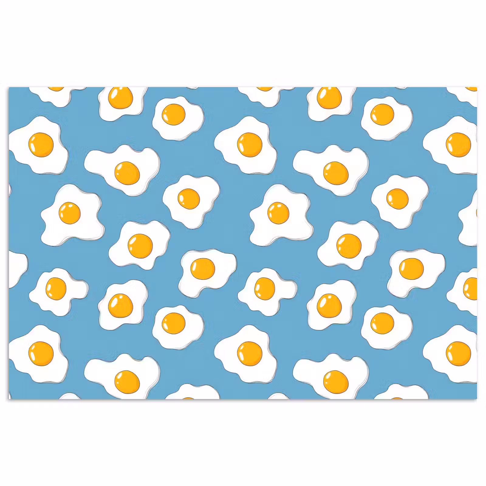 Poster - Eieren - Dooiers - Blauw — 1