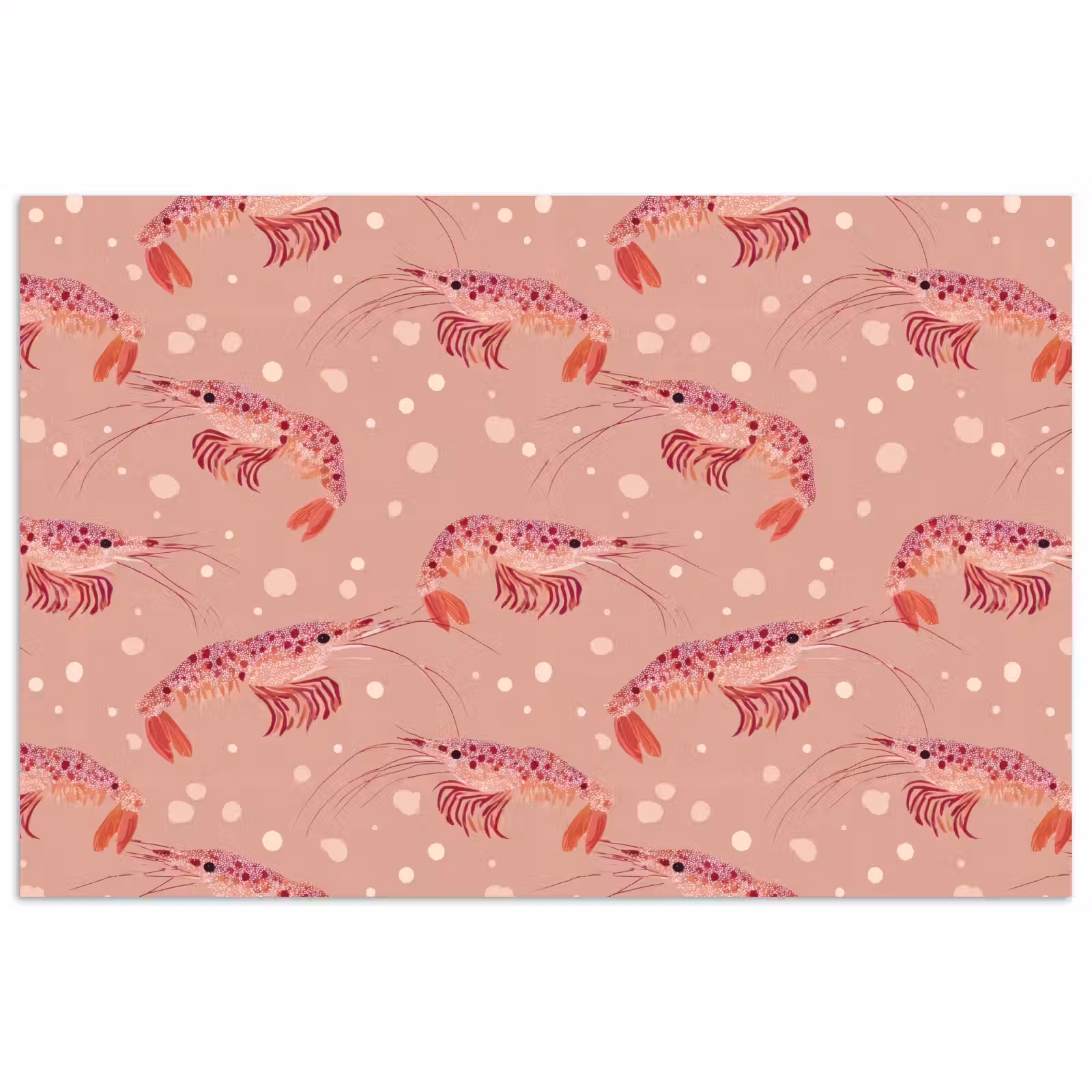 Poster - Garnalen - Stippen - Roze — 1