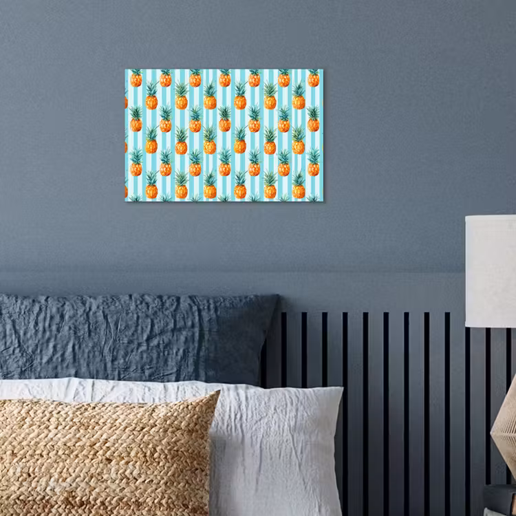 Poster - Ananas - Strepen - Groen — 3