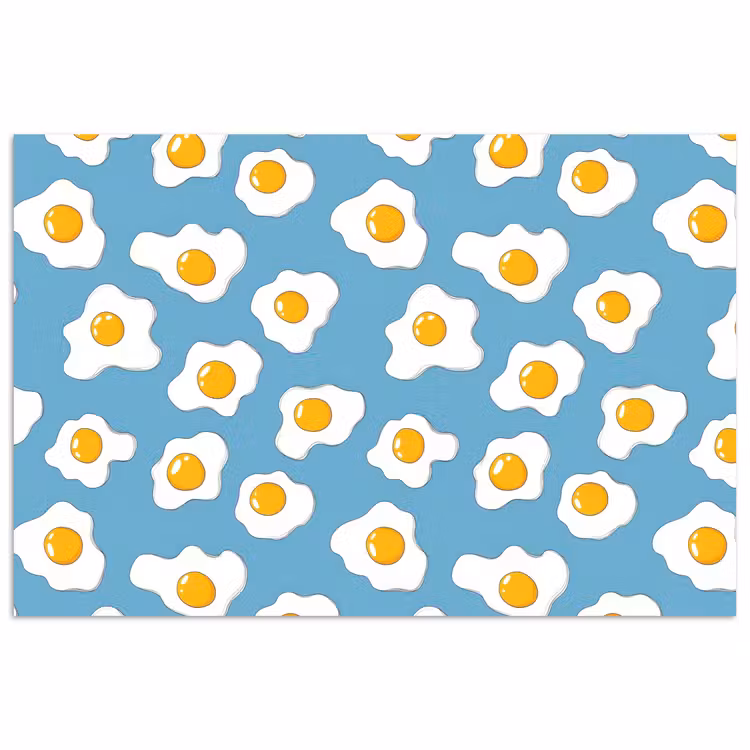 Poster - Eieren - Dooiers - Blauw — 1