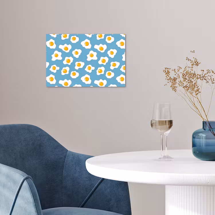 Poster - Eieren - Dooiers - Blauw — 4
