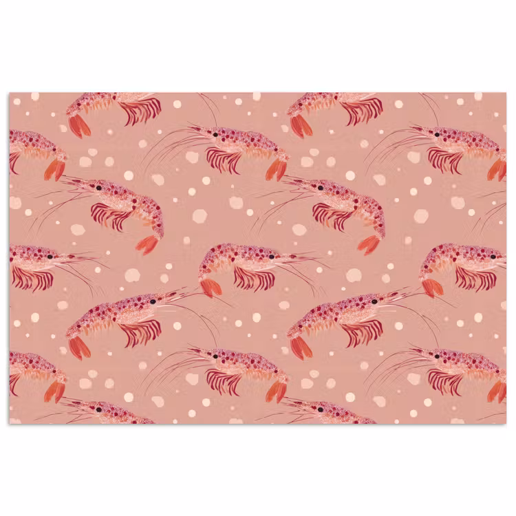 Poster - Garnalen - Stippen - Roze — 1