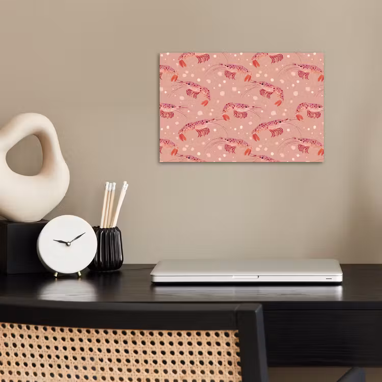Poster - Garnalen - Stippen - Roze — 2
