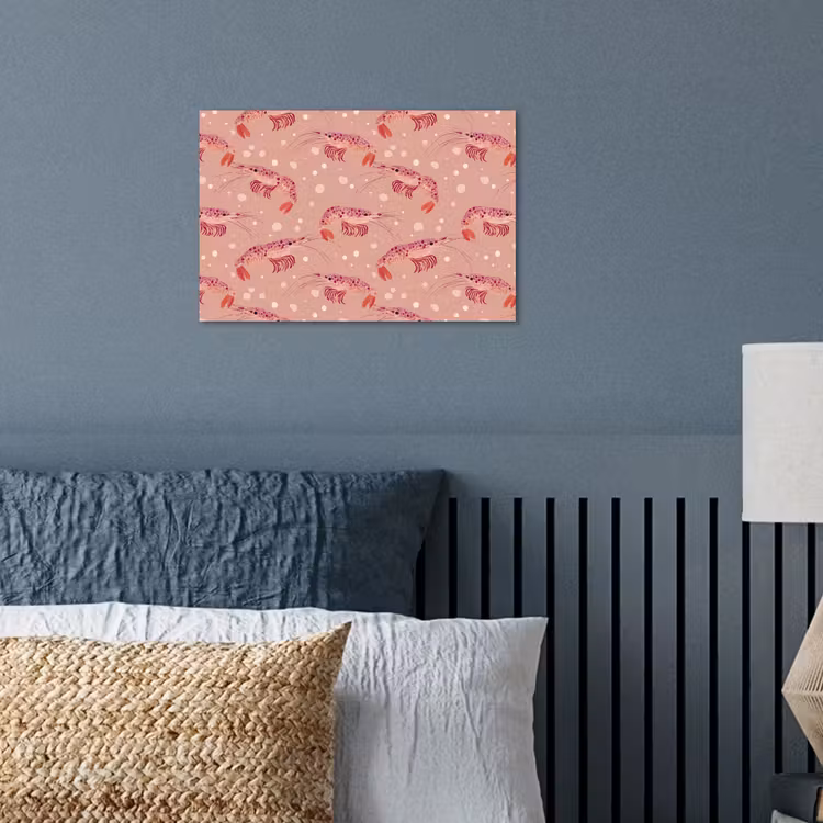 Poster - Garnalen - Stippen - Roze — 3