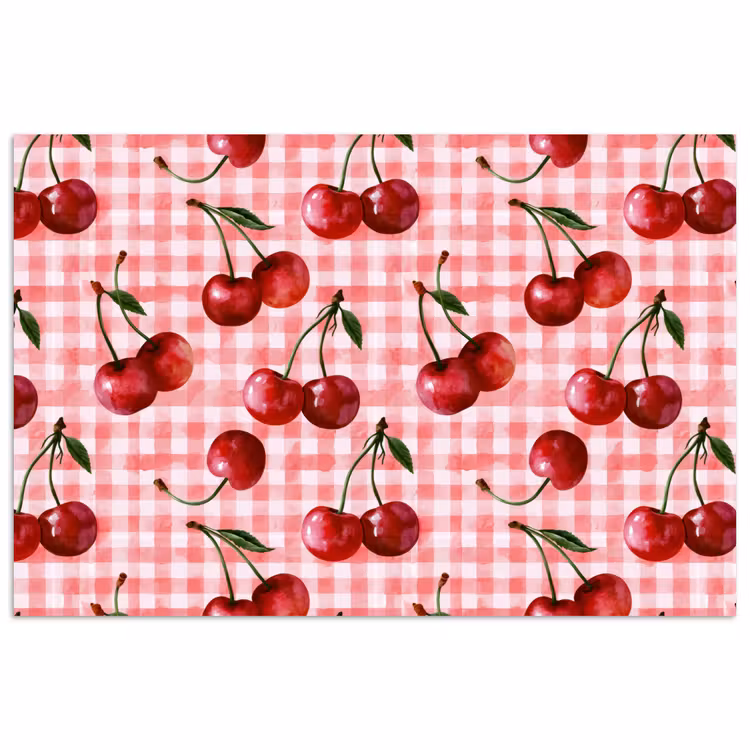 Poster - Kersen - Blokken - Rood — 1