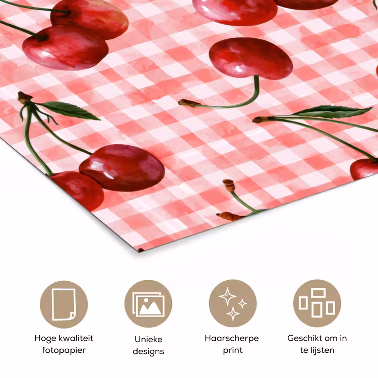 Poster - Kersen - Blokken - Rood — 5
