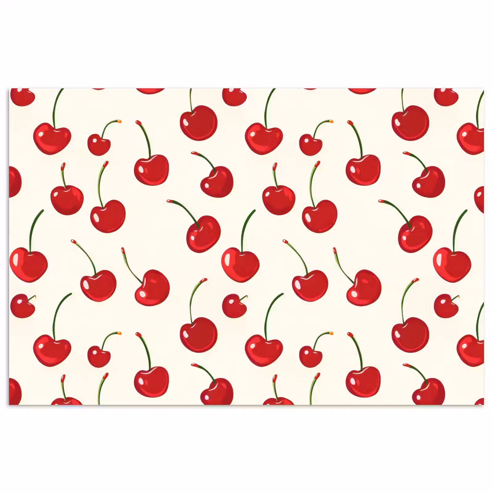 Poster - Kersen - Minimalistisch - Rood — 1