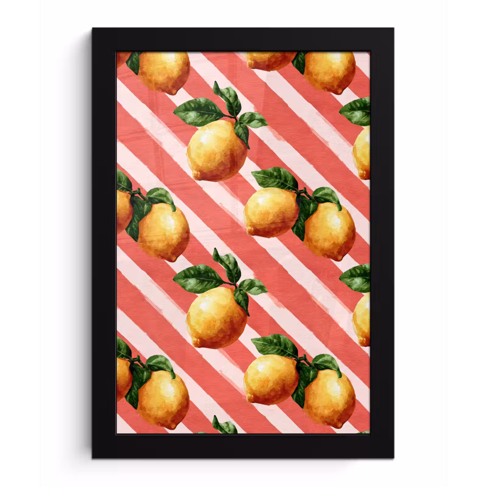 Poster met lijst - Citroen - Geïllustreerd - Oranje — 1