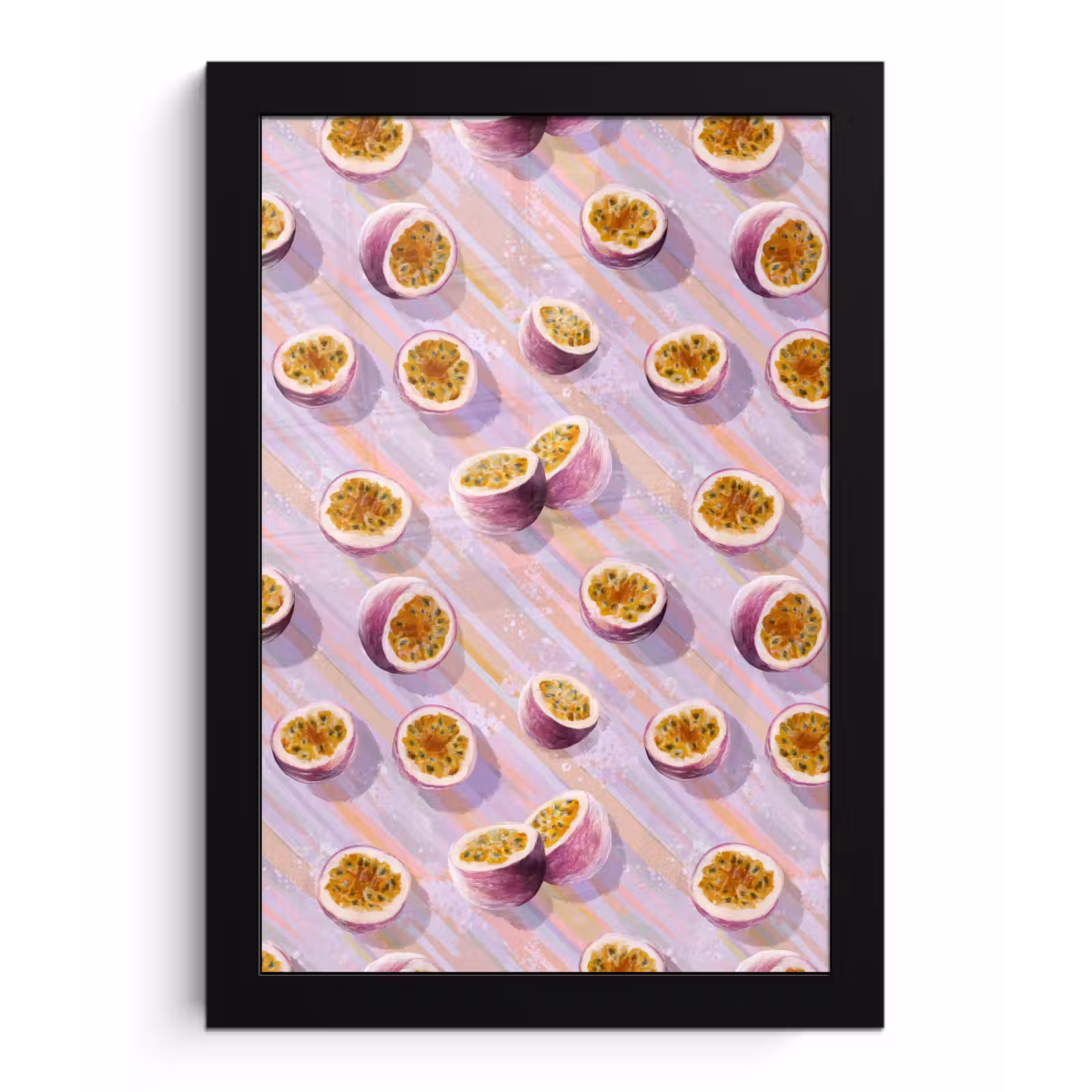 Poster met lijst - Passievrucht - Tropisch - Paars — 1