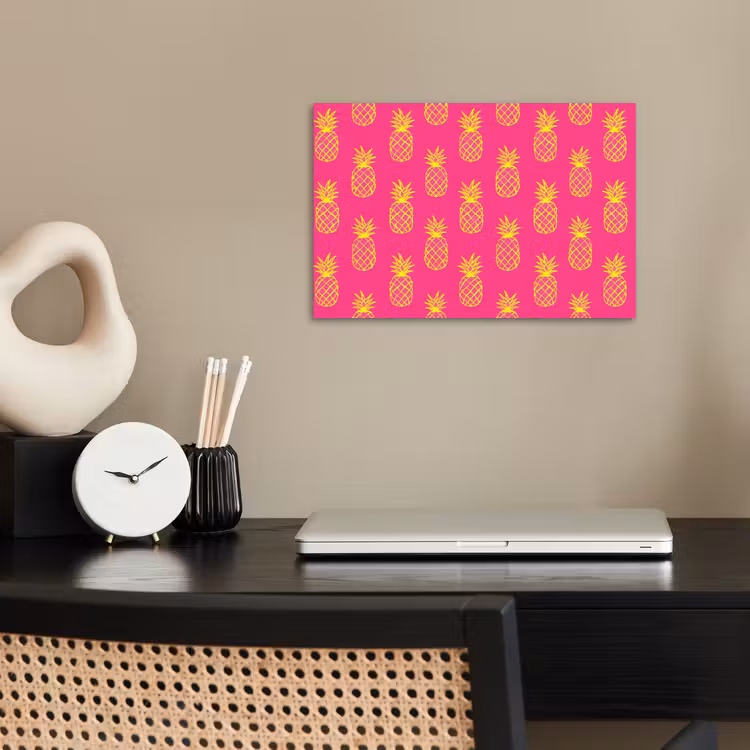 Poster - Ananas - Trendy - Roze — 2