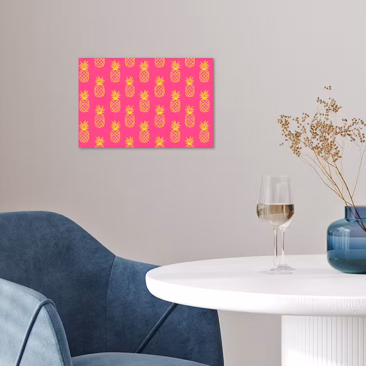 Poster - Ananas - Trendy - Roze — 4