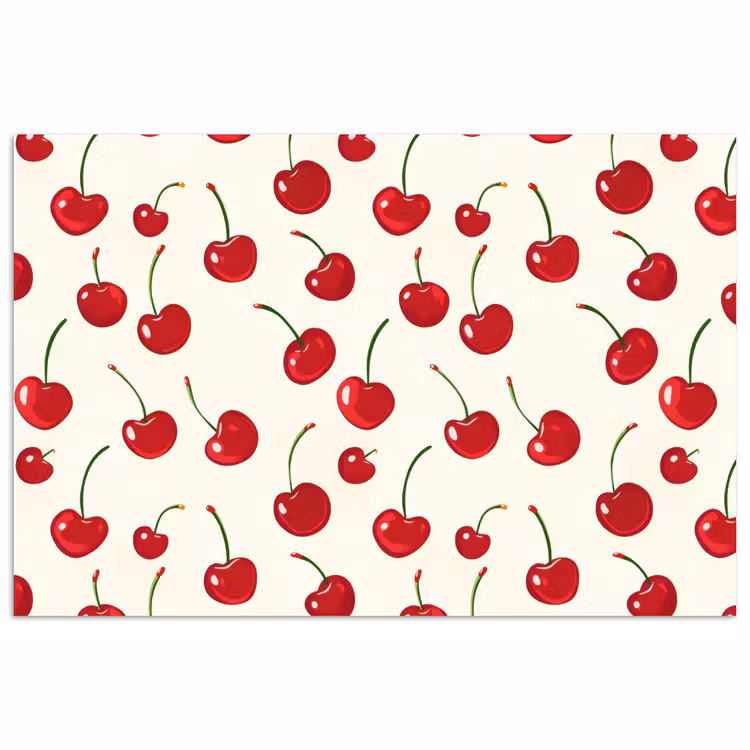 Poster - Kersen - Minimalistisch - Rood — 1