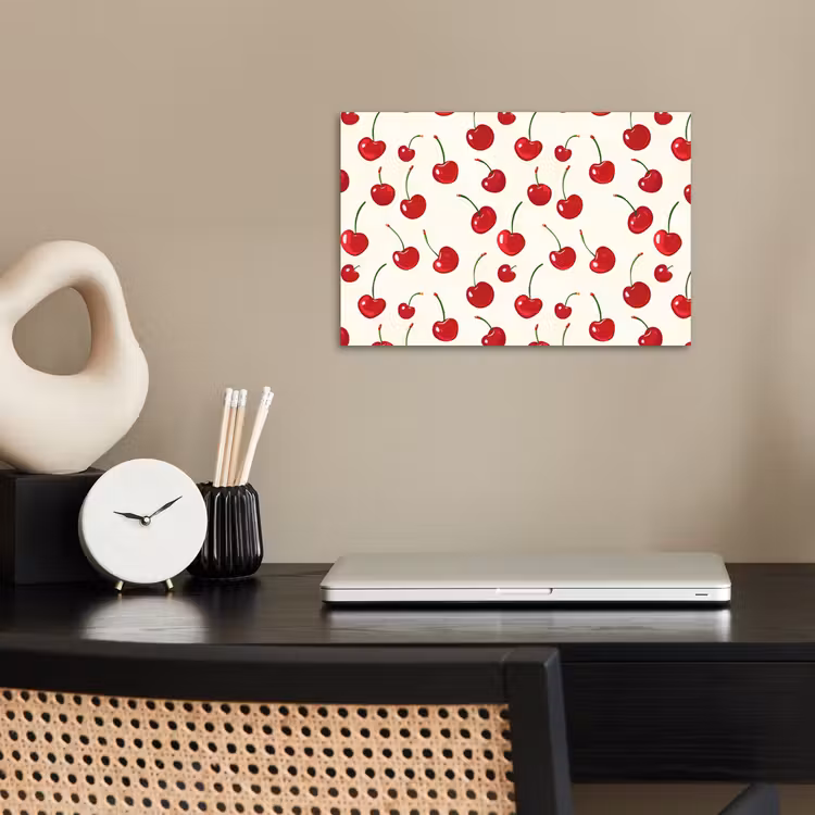 Poster - Kersen - Minimalistisch - Rood — 2