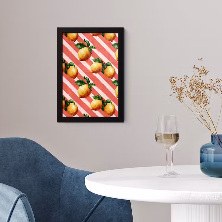Poster met lijst - Citroen - Geïllustreerd - Oranje — 4