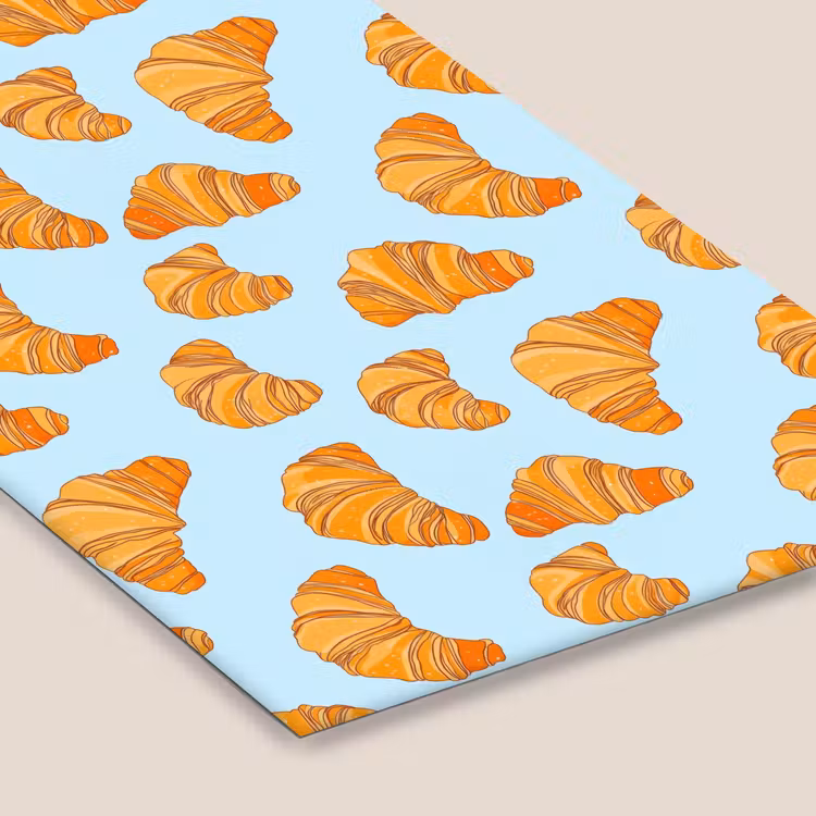 Poster met lijst - Croissant - Speels - Blauw — 7