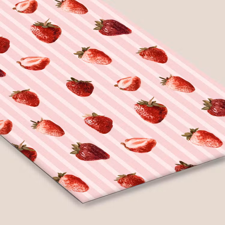 Poster met lijst - Strepen - Aardbei - Roze — 7