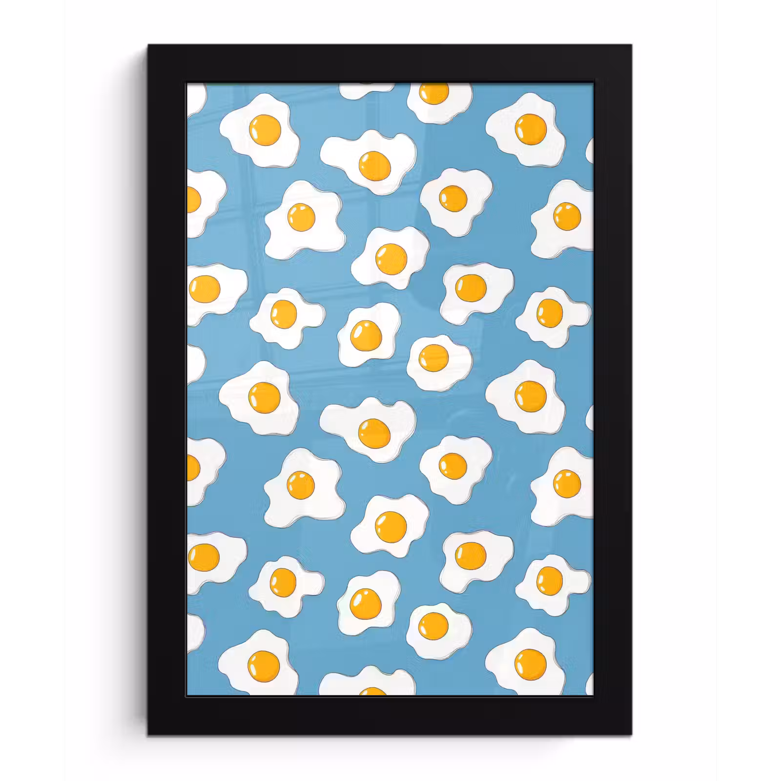 Poster met lijst - Eieren - Dooiers - Blauw — 1