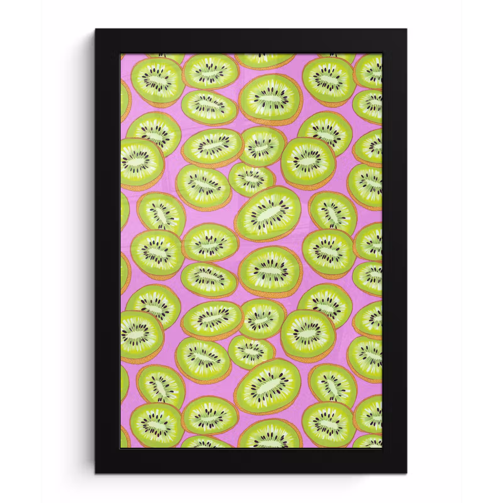 Poster met lijst - Kiwi - Speels - Groen — 1